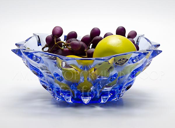 Vase for fruit Blue SAMBA BOHEMIA TREASURY