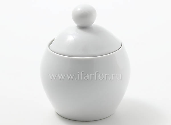 Sugar bowl with a lid White Autumn