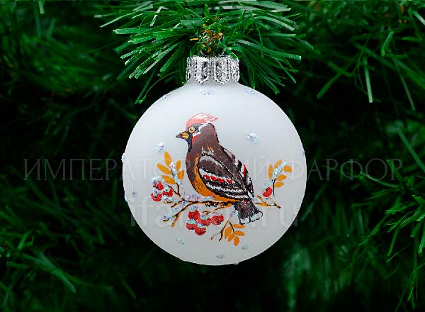 Christmas tree toy Christmas ball Waxwing