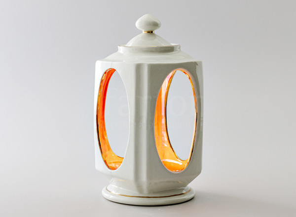 Candlestick Lantern white-yellow Lamp