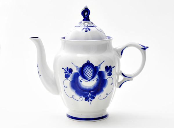 Teapot Gzhel rose Lisa