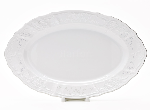 Dish/ platter oval Bernadotte Platinum Pattern Bernadotte