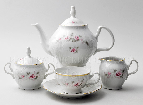 Tea Set Gray rose gold 6/17 Bernadotte