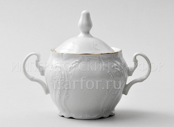 Sugar bowl Bernadotte White Pattern Bernadotte