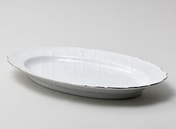 Dish/ platter oval Bernadotte Platinum Pattern Bernadotte