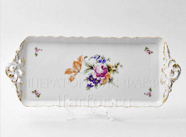 Dish/ platter rectangular Field flower Crown