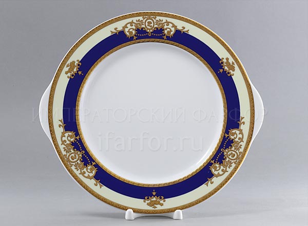 Dish/ platter for cake Cobalt Tape Yana