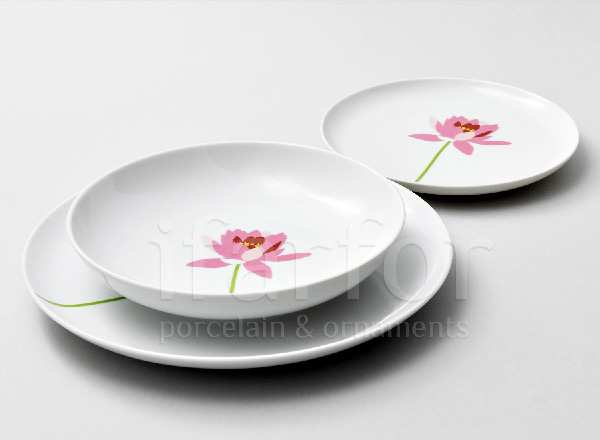 Set of plates Table Lotus 6/18 TOM