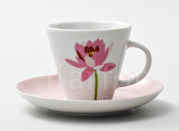 Cup and saucer Coffee Lotus TOM