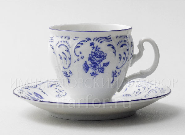 Cup and saucer Coffee Bernadotte Blue Roses Bernadotte