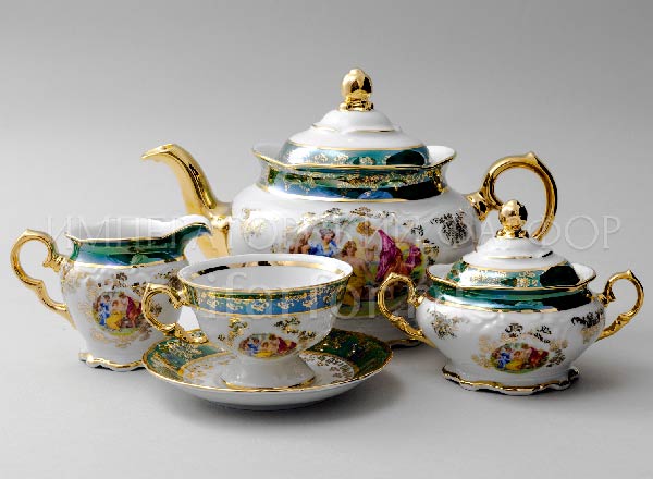 Tea Set Madonna Green 6/15 Frederick