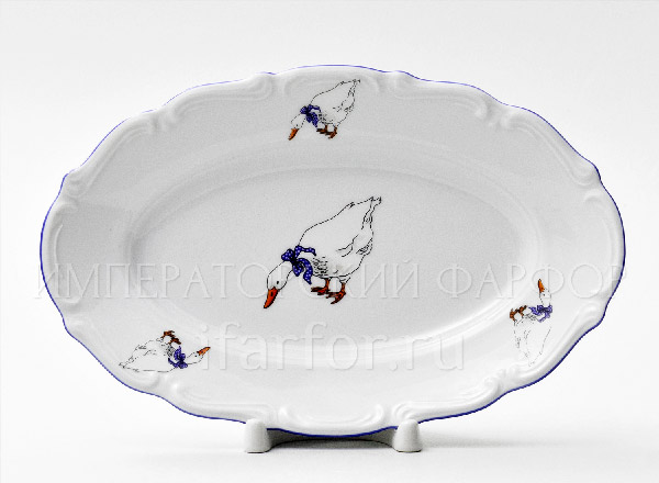 Dish/ platter oval Geese Repast