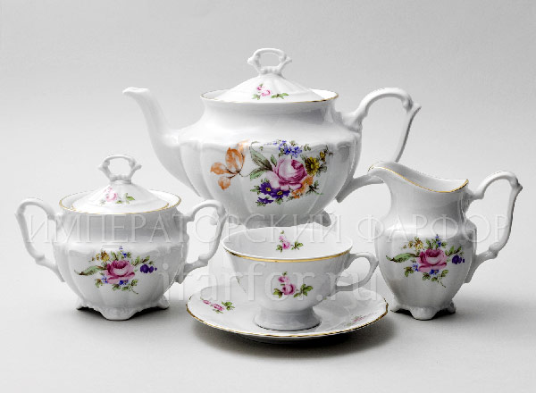 Tea Set Meissen bouquet 6/15 Repast