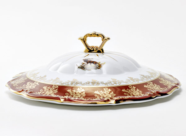 Lid for tureen Hunting Red Maria Teresa