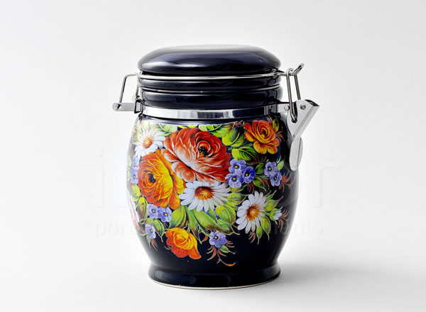 Jar for bulk products Khokhloma Royal Classics