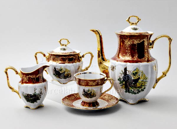 Coffee Set Hunting Red 6/15 Maria Teresa