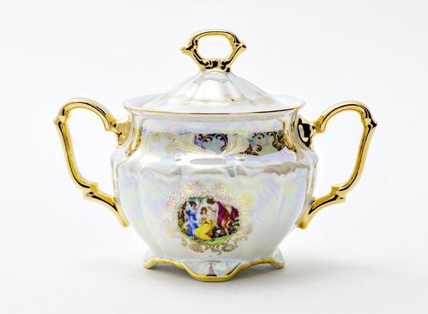 Sugar bowl Madonna Mother of Pearl Maria Teresa