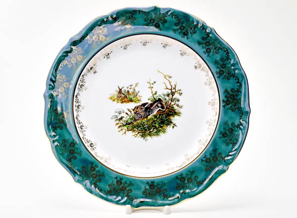 Dish/ platter round Hunting Green Maria Teresa