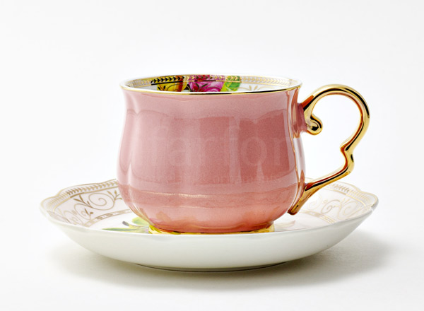 Cup and saucer tea Rainbow Rose Summer