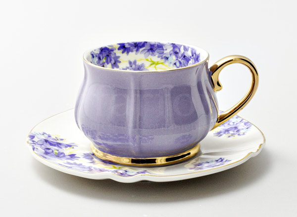 Cup and saucer tea Seasons. Lavender Tulip Royal Classics