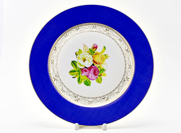 Plate flat Rainbow Blue