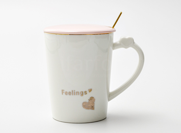 Mug with lid and spoon second grade Feelings Royal Classics