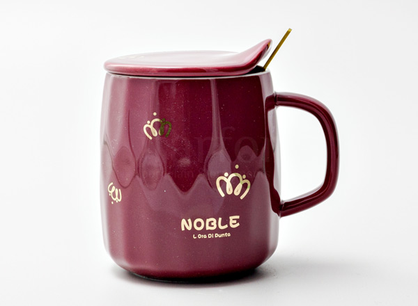 Mug with lid and spoon second grade NOBLE Royal Classics