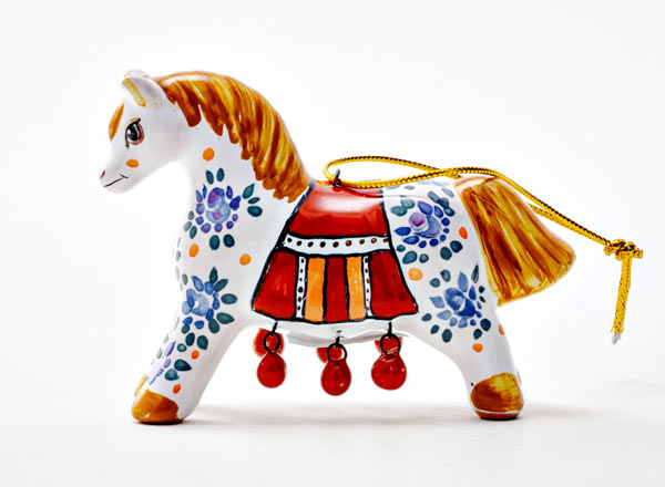 Елочная игрушка Лошадка веселая 1