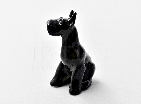 Sculpture Schnauzer puppy black