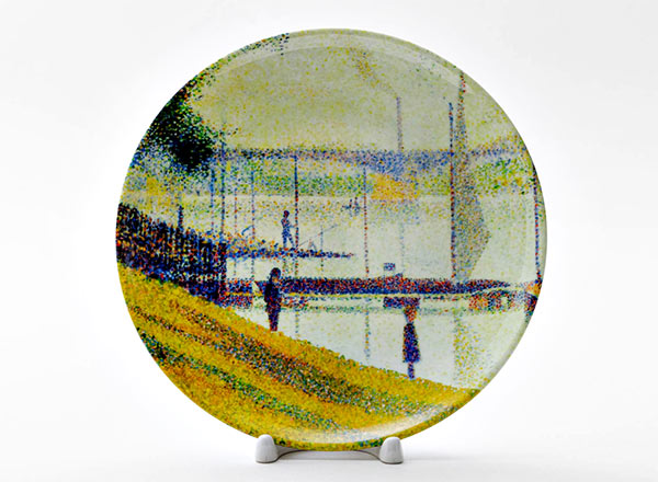 Decorative plate Seurat Georges-Pierre Bridge at Courbevoie