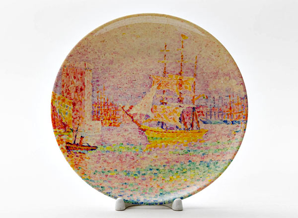 Decorative plate Signac Paul The Harbour at Marseilles