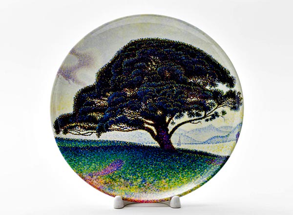 Decorative plate Signac Paul Le pin de Bonaventura a Saint-Tropez