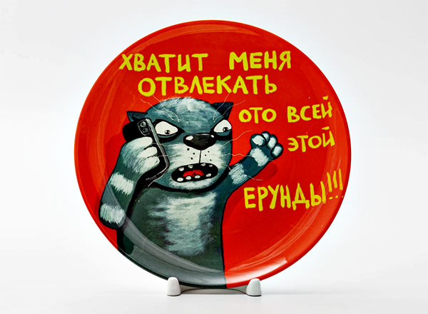 Decorative plate Kudelin Alexey Vladimirovich (Vasya Lozhkin) Stop distracting me