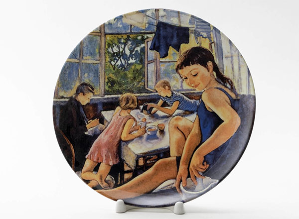 Decorative plate Serebriakova Zinaida On the terrace in Kharkov