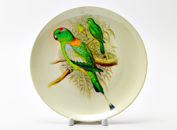 Decorative plate Lear Edward Three budgies