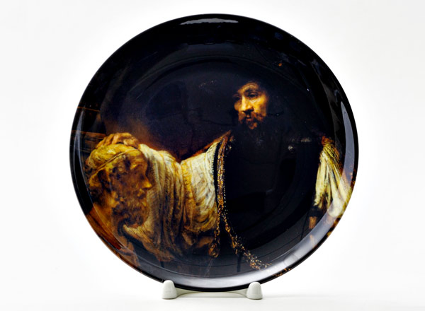 Decorative plate Rembrandt Harmensz van Rijn Aristotle contemplating the bust of Homer