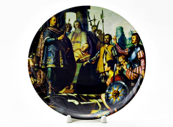 Decorative plate Rembrandt Harmensz van Rijn historical scene