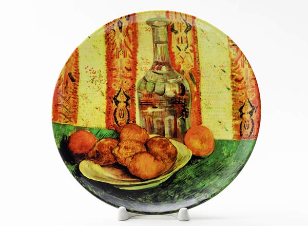 Decorative plate Vincent van Gogh Still life with decanter and lemons on a plate