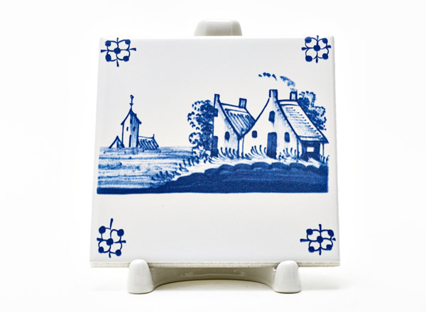 Tile Dutch. White houses 