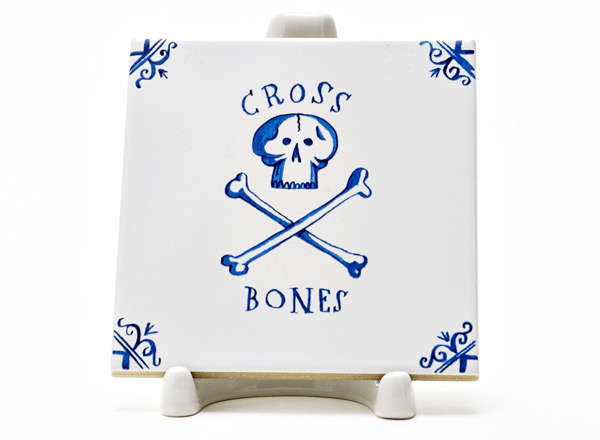 Tile Dutch. Cross Bones 