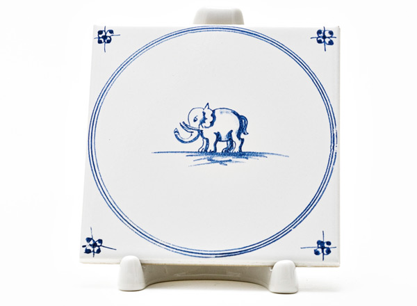 Tile Dutch. Elephant 