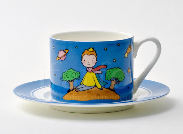 Cup and saucer tea Little Prince. Cornflower Prima