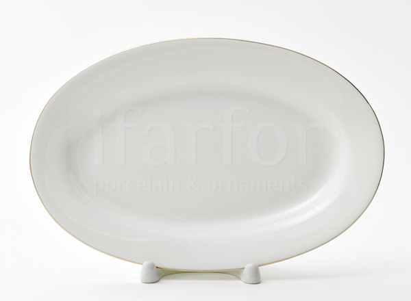 Dish/ platter oval Gold edging STOPPARD Standard