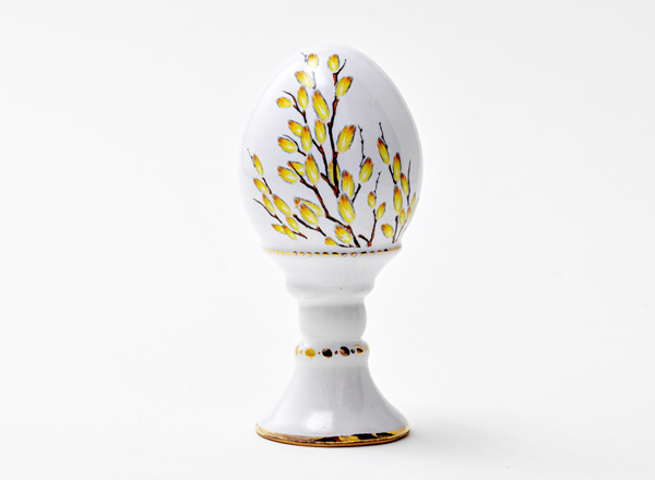 Easter egg Pussy-willow Egg on a stand