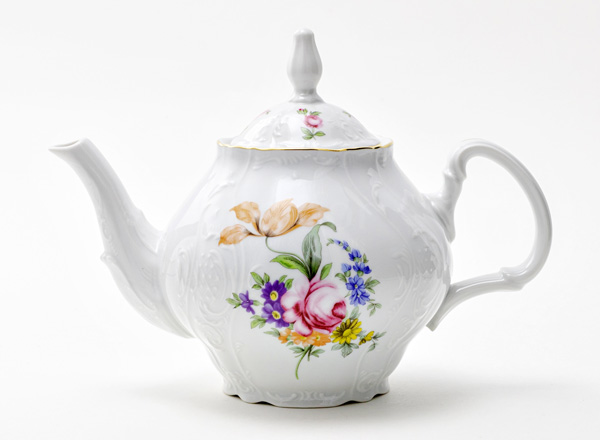 Teapot brewing Bernadotte Meissen bouquet Bernadotte