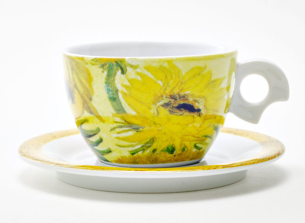 Cup and saucer tea Van Gogh. Sunflowers DOVA