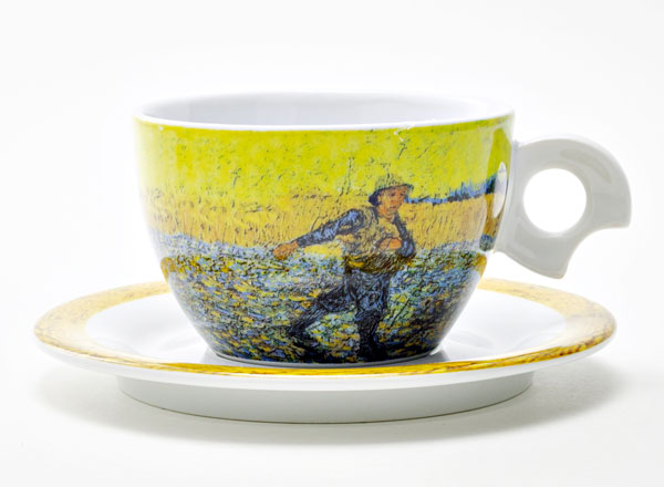 Cup and saucer tea Van Gogh. Sower DOVA