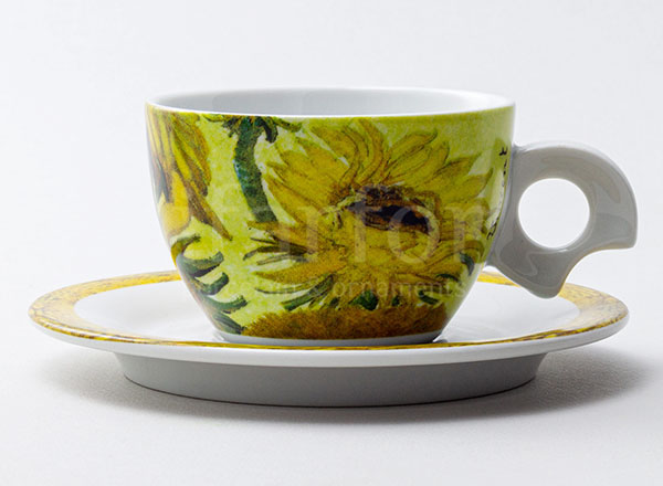 Cup and saucer tea Van Gogh. Sunflowers DOVA