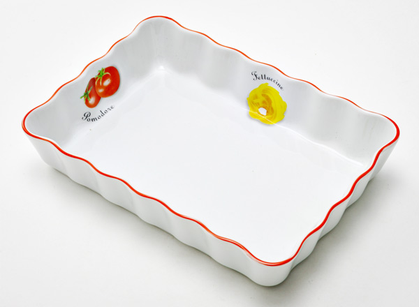 baking dish with wavy edge Pasta Rectangular