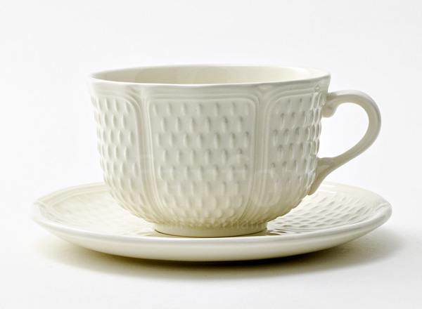 Cup and saucer tea PONT AUX CHOUX WHITE GIEN Provence